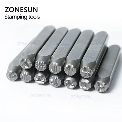 ZONESUN Leather stamp Jewelry Metal Stamps Symbols Leather Stamping Tools Steel Metal Tool For Bracelet Necklace