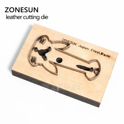 ZONESUN  Rabbit Customized leather cutting die Leather DIY Craft wire earphone collector Wooden Template Punching Cutting Mould
