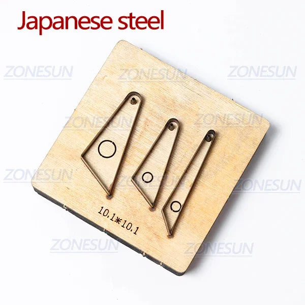 ZONESUN H3 DIY Custom Cutter Leather Earring Cutting Die Leather Cut Out Earring For Steel Rule Die Cutting Machine Press Tools