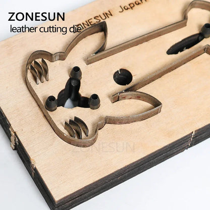 ZONESUN  Rabbit Customized leather cutting die Leather DIY Craft wire earphone collector Wooden Template Punching Cutting Mould