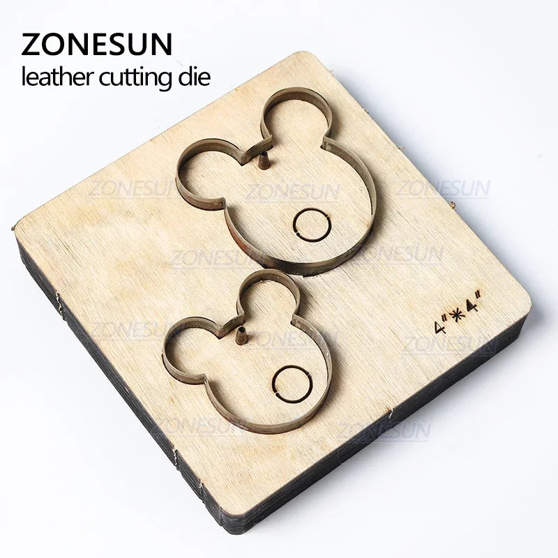 ZONESUN T5 DIY Custom Cutter Leather Earring Cutting Die Leather Cut Out Earring For Steel Rule Die Cutting Machine Press Tools