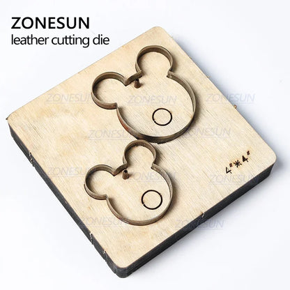 ZONESUN T5 DIY Custom Cutter Leather Earring Cutting Die Leather Cut Out Earring For Steel Rule Die Cutting Machine Press Tools