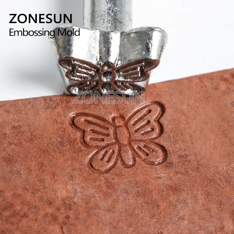 ZONESUN 20Pcs/1Set   Metal Leather Carving Printing Tool DIY Manual Leather Craft Stamps Art Pattern Leather Stamping Printing