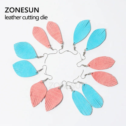 ZONESUN Leather Earring Cutting Die Tassel Steel Rule Die Leather Decoration Tool For Die Cutting Machine DIY Handicraft Cutter
