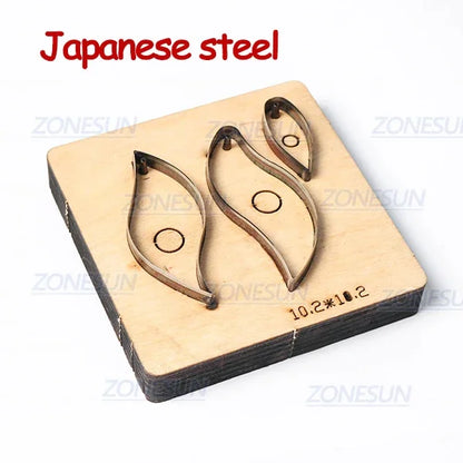 ZONESUN T9 Blade DIY Wood Dies Stencil for Leather Craft Card Holder, Die Cut Knife Mould Set, Hand Punch Tool, Leather Earring