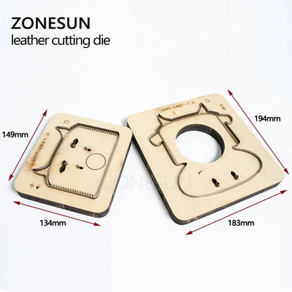 ZONESUN  Customized Calf Shape Leather Coin Holder Purse Minimalist Wallet Cutting Mold Die Cutter Animal Japanese Steel