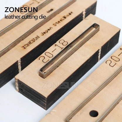 ZONESUN 20-18 Customized leather cutting die Leather DIY Craft supply watchband strap Wooden Template punch cut steel rule die