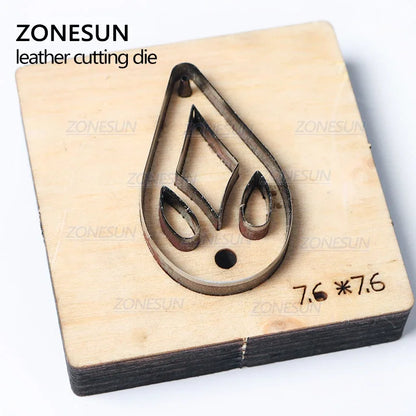ZONESUN T7 DIY Custom Cutter Leather Earring Cutting Die Leather Cut Out Earring For Steel Rule Die Cutting Machine Press Tools