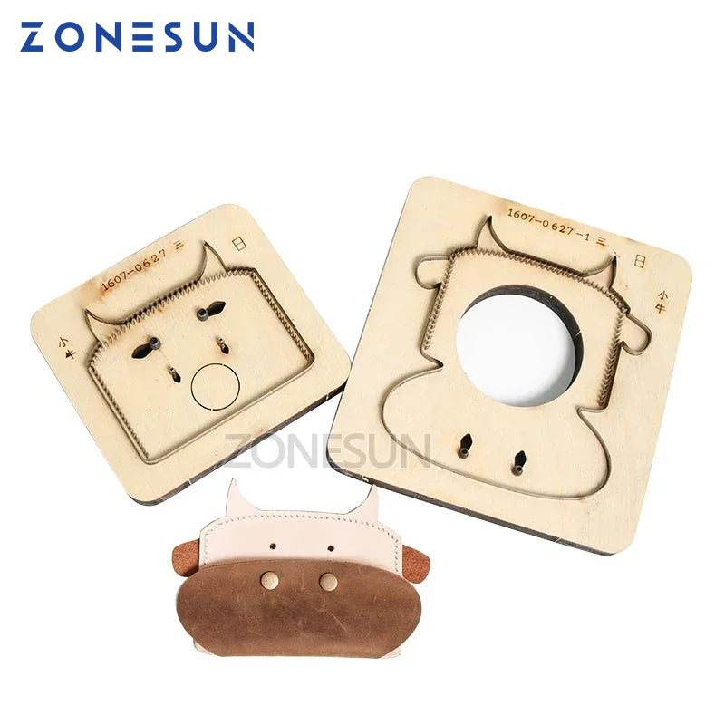 ZONESUN  Customized Calf Shape Leather Coin Holder Purse Minimalist Wallet Cutting Mold Die Punch Animal Japanese Steel