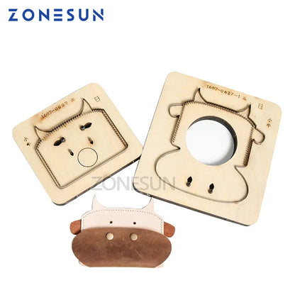 ZONESUN  Customized Calf Shape Leather Coin Holder Purse Minimalist Wallet Cutting Mold Die Punch Animal Japanese Steel