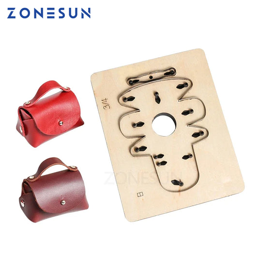 ZONESUN AHS leather cutting die knife Customized handbag shape leather coin pouches small coin case minimalist wallet mold DIY
