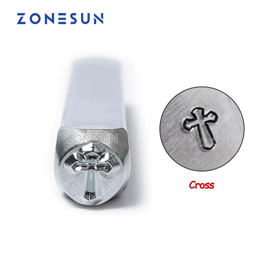 ZONESUN Custom Logo Cross Steel Mold Marking Tool Metal Stamping Jewelry