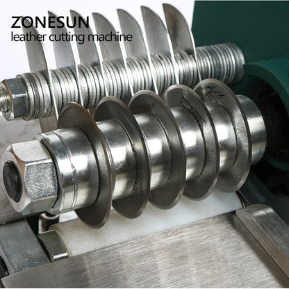 ZONESUN Leather Strip Belt Strap Cutting Machine with Edge Folding Leather Laminating Machine Handmade Leathercraft Cutting