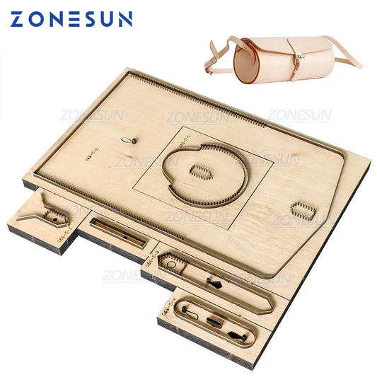 ZONESUN Cylinder Bag Leather Cross-body bag Japan Steel Blade DIY Wood Dies Stencil Punch Hand Tool Cut Knife Mould
