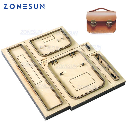 ZONESUN Crossbody Bag Leather Cutting Die Custom Handbag Punching Tool Coin Purse Steel Rule Die Small Wallet Cutter Die Cuts
