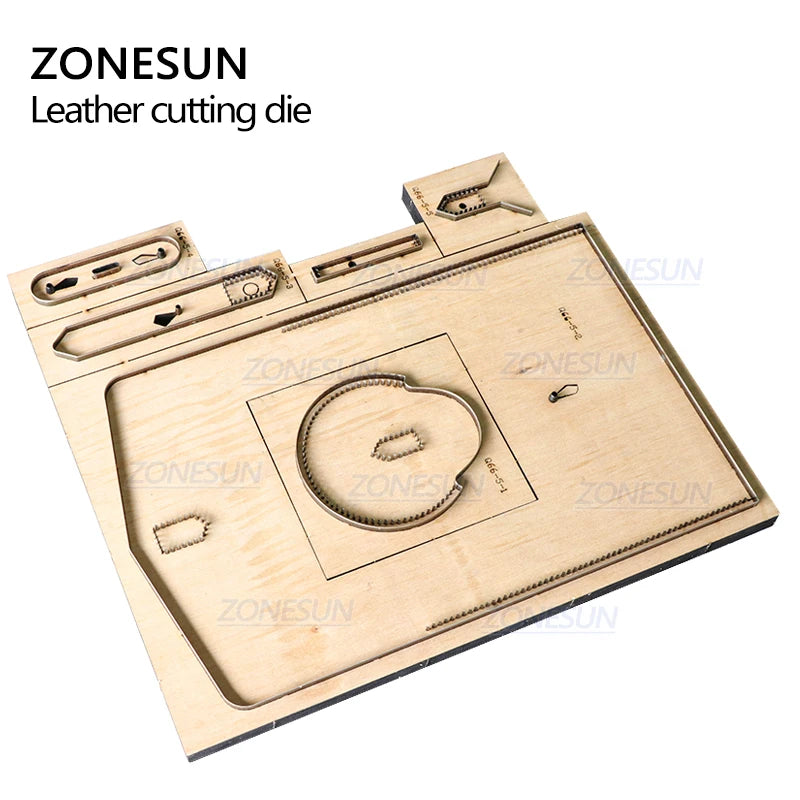 ZONESUN Cylinder Bag Leather Cross-body bag Japan Steel Blade DIY Wood Dies Stencil Punch Hand Tool Cut Knife Mould