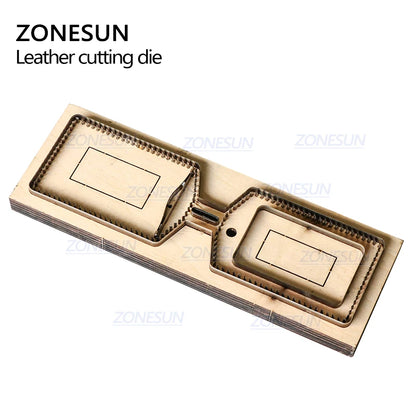 ZONESUN Name ID Card Badge Holder Custom Leather Cutting Die Punching Handicraft Tool Cutter Mold DIY Wallet Die Cut Clicker Die