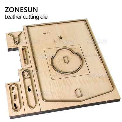 ZONESUN Cylinder Bag Leather Cross-body bag Japan Steel Blade DIY Wood Dies Stencil Punch Hand Tool Cut Knife Mould
