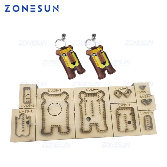ZONESUN Custom Lion Leather Key Chain Die Cuts For Handmade Key Ring DIY Hang Decoration Cutting Clicker Die Steel Rule Die