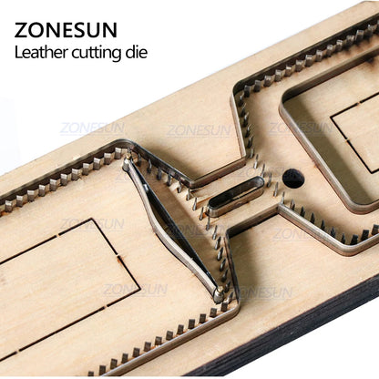 ZONESUN Name ID Card Badge Holder Custom Leather Cutting Die Punching Handicraft Tool Cutter Mold DIY Wallet Die Cut Clicker Die
