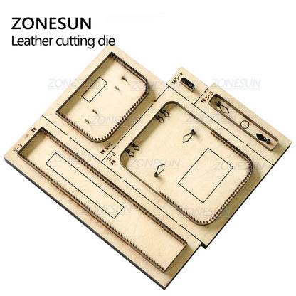 ZONESUN Crossbody Bag Leather Cutting Die Custom Handbag Punching Tool Coin Purse Steel Rule Die Small Wallet Cutter Die Cuts