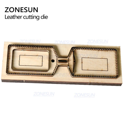 ZONESUN Name ID Card Badge Holder Custom Leather Cutting Die Punching Handicraft Tool Cutter Mold DIY Wallet Die Cut Clicker Die