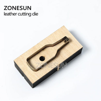 ZONESUN Custom Beer Bottle Leather Earring Paper Cutting Die Tool For Die Cutting Machine DIY Punching Clicker Steel Rule Die