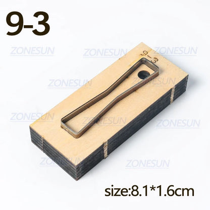 ZONESUN  Leather Handbag Accrssory Cutting Die Zipper Holder  Leather Decoration Tool For Die Cutting Machine DIY Handicraft Cut