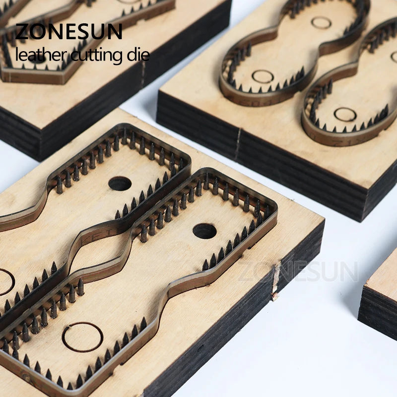 ZONESUN  Leather Handbag Accrssory Cutting Die Zipper Holder  Leather Embossing Tool For Die Cutting Machine DIY Handicraft Cut