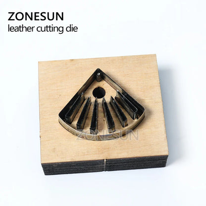 ZONESUN Custom Hand Fan Leather Earring Paper Cutting Die Tool For Die Cutting Machine DIY Punching Clicker Steel Rule Die