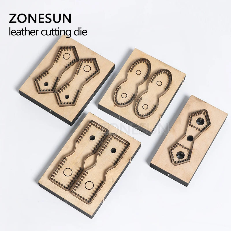 ZONESUN  Leather Handbag Accrssory Cutting Die Zipper Holder  Leather Embossing Tool For Die Cutting Machine DIY Handicraft Cut