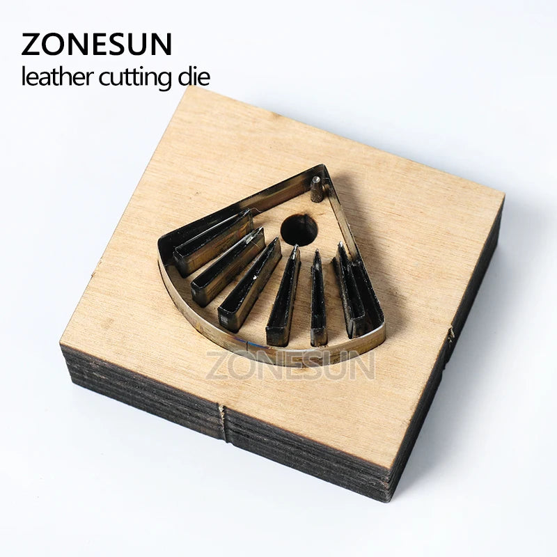ZONESUN Custom Hand Fan Leather Earring Paper Cutting Die Tool For Die Cutting Machine DIY Punching Clicker Steel Rule Die