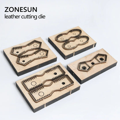 ZONESUN  Leather Handbag Accrssory Cutting Die Zipper Holder  Leather Embossing Tool For Die Cutting Machine DIY Handicraft Cut
