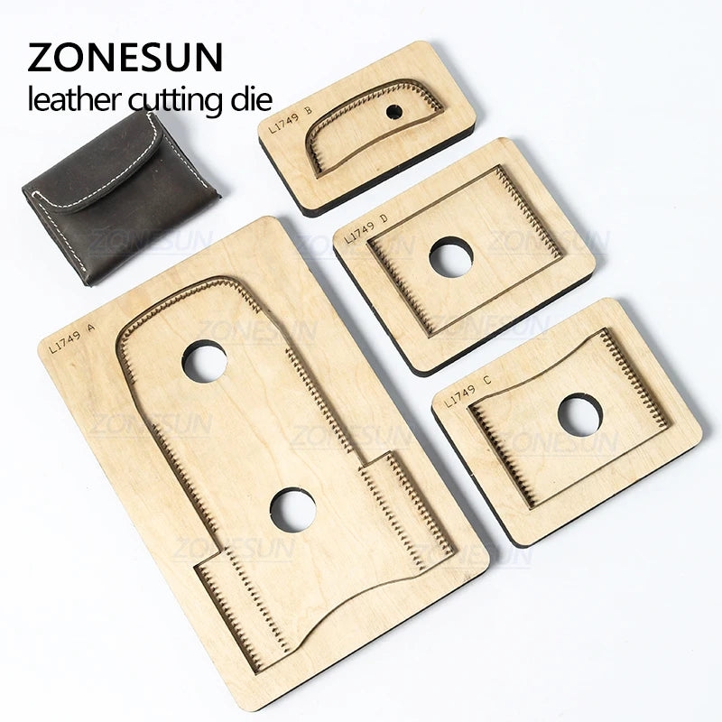 ZONESUN D3 Custom Design Leather Women Wallet Purse Die Cutter Clicker Steel Rule Die Pucnhing Tool For Die Cutting Machine