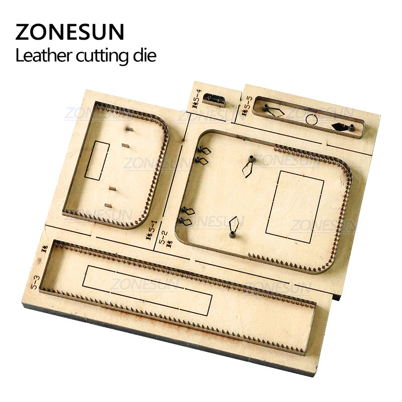 ZONESUN Crossbody Bag Leather Cutting Die Custom Handbag Punching Tool Coin Purse Steel Rule Die Small Wallet Cutter Die Cuts