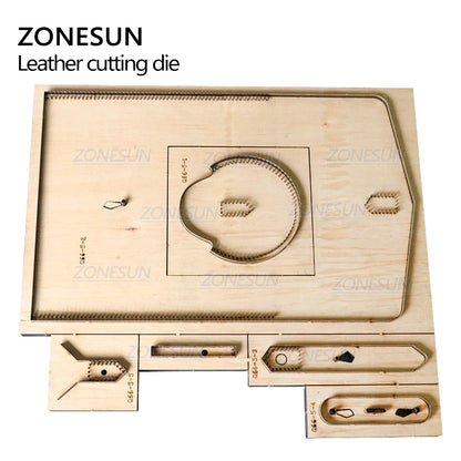 ZONESUN Cylinder Bag Leather Cross-body bag Japan Steel Blade DIY Wood Dies Stencil Punch Hand Tool Cut Knife Mould