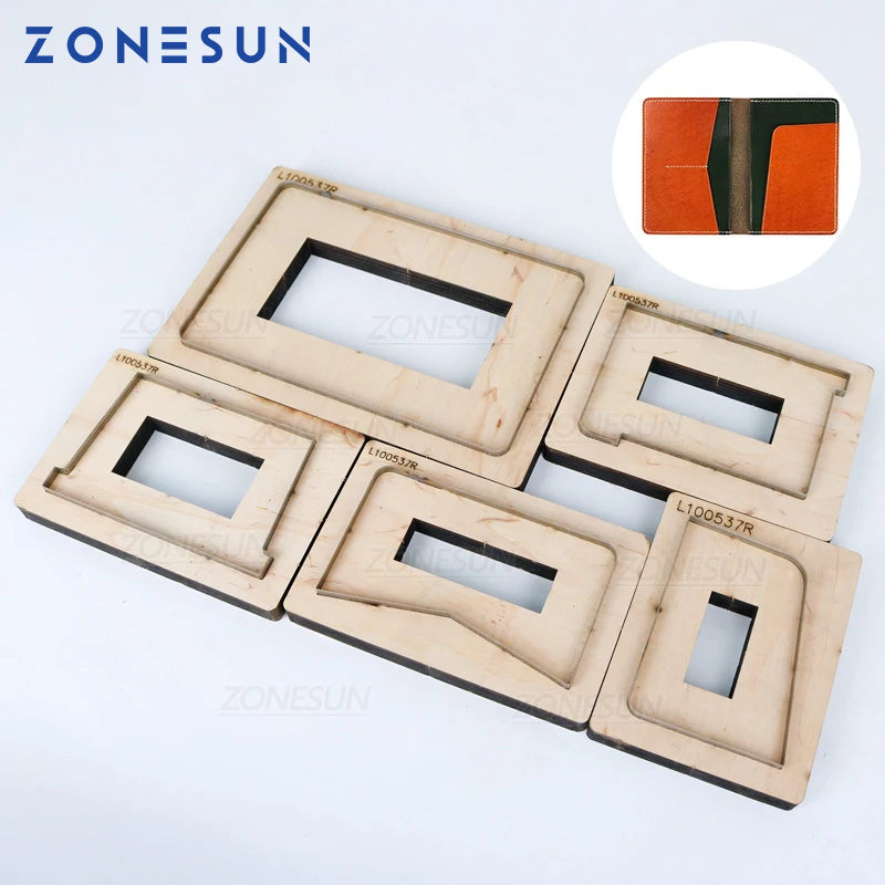 ZONESUN Billfold Leather Wallet Punch Die/Leather Craft Krafts Tool/Leather Stitch Cut Dies/Die Cutter Mold