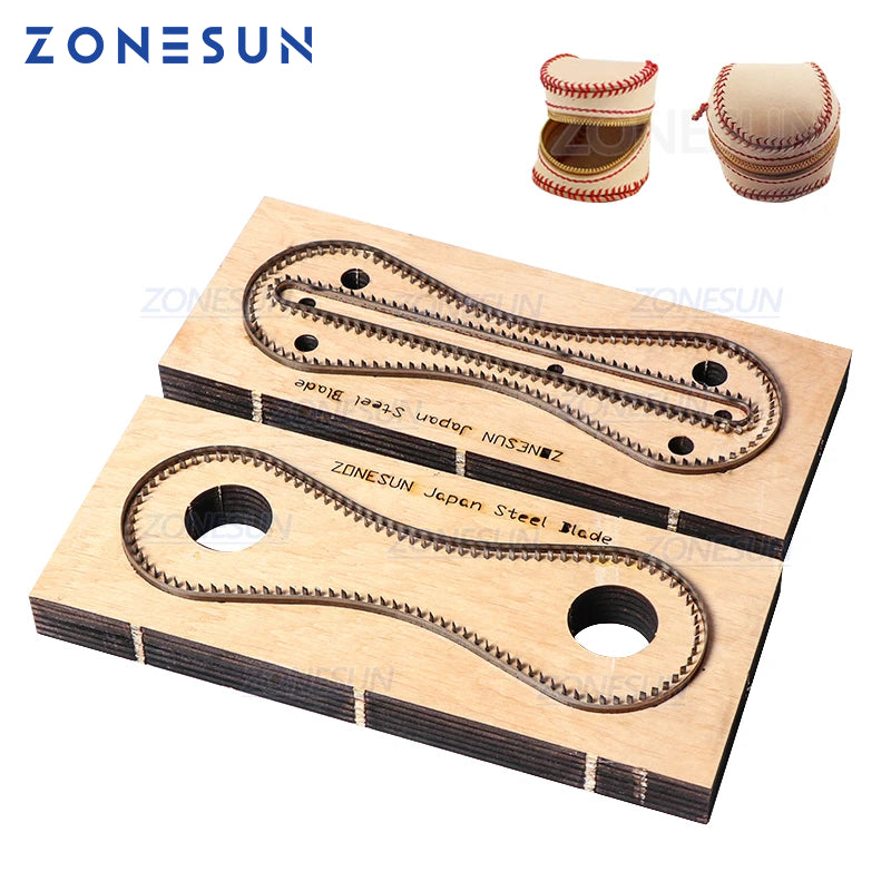 ZONESUN Baseball Custom Leather Cutting Die Handicraft Tool Coin Purse Punching Coin Pouch Cutter Mold DIY Paper Laser Die Cuts