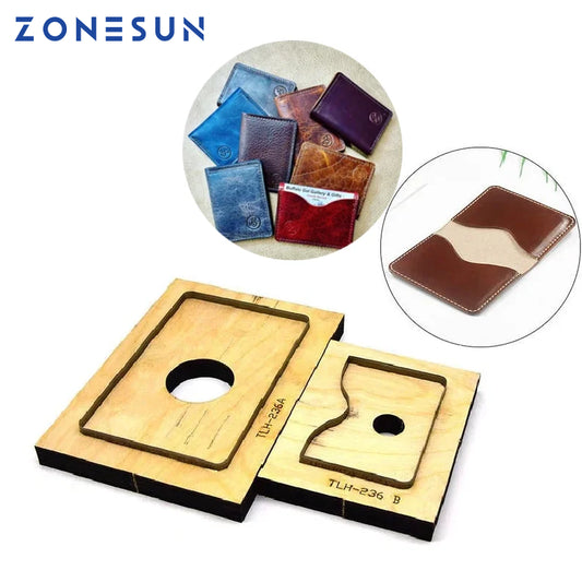 ZONESUN Folding Classic Card Bag wallet die leather cutting die leather tool mold pattern sizzix die  leather craft tool