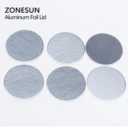 ZONESUN Induction Sealing Customized Size Aluminum Foil Lid Liners for PP PET PVC PS ABS glass bottles