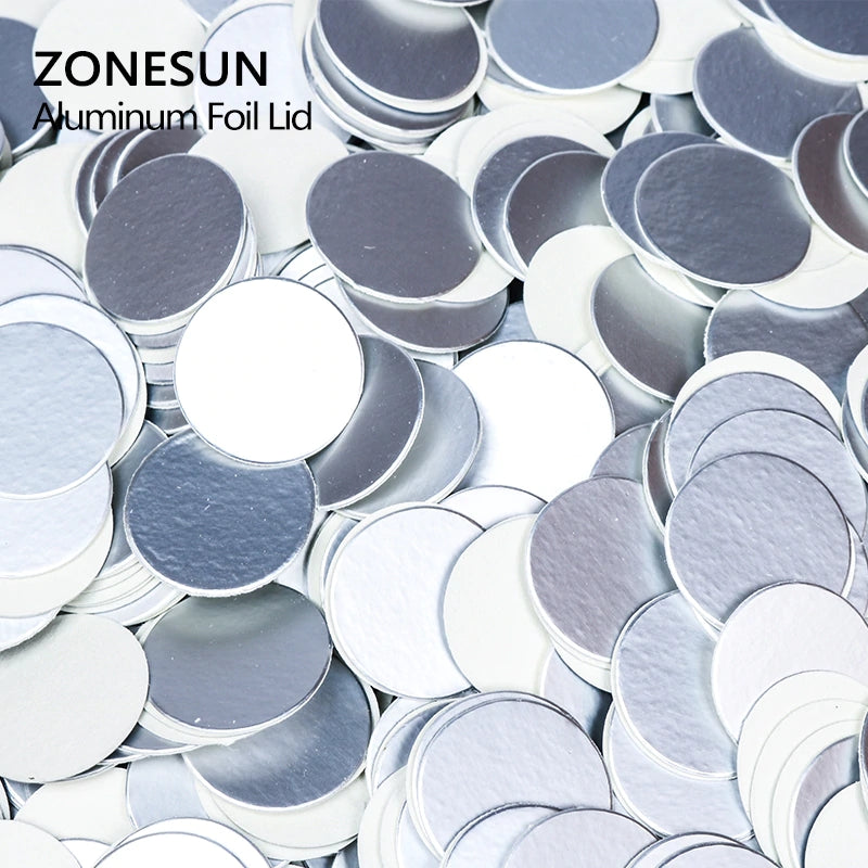 ZONESUN Induction Sealing Customized Size Aluminum Foil Lid Liners for PP PET PVC PS ABS glass bottles