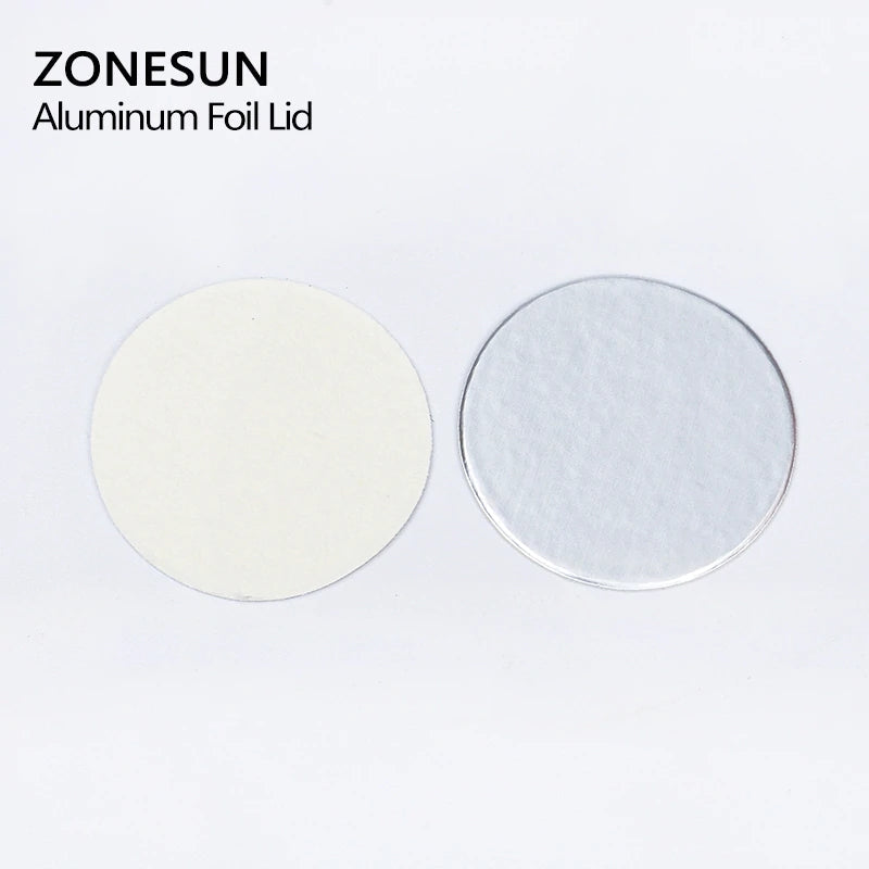 ZONESUN Induction Sealing Customized Size Aluminum Foil Lid Liners for PP PET PVC PS ABS glass bottles