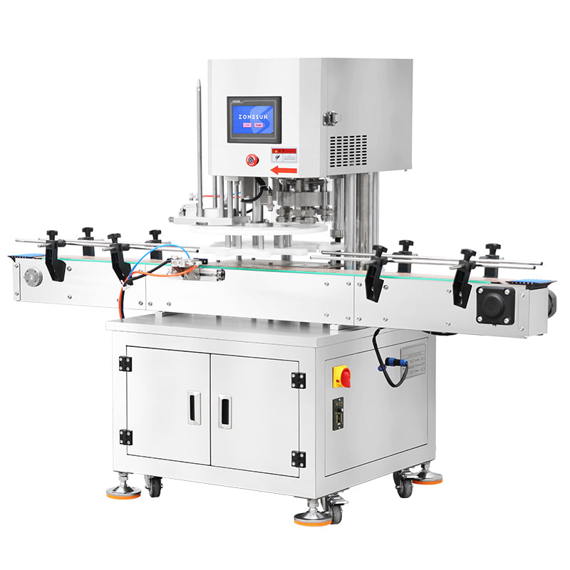 ZONESUN ZS-AFK350 Automatic Servo Metal Can Seamer Machine for Square Oval Round Cans