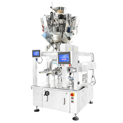 ZONESUN ZS-AFS200 Automatic Rotary Premade Pouch Packing Machine for Granules with Zipper Opening Punching and Double Sealing System