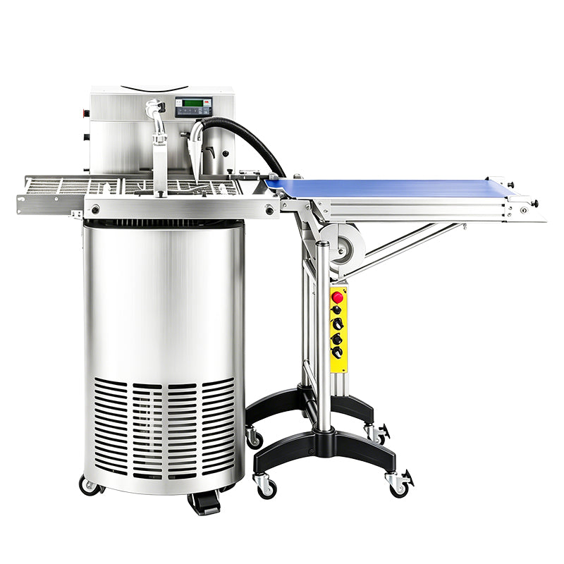 ZONESUN ZS-CG30 Automatic Chocolate Tempering and Enrobing Machine for Coating Products