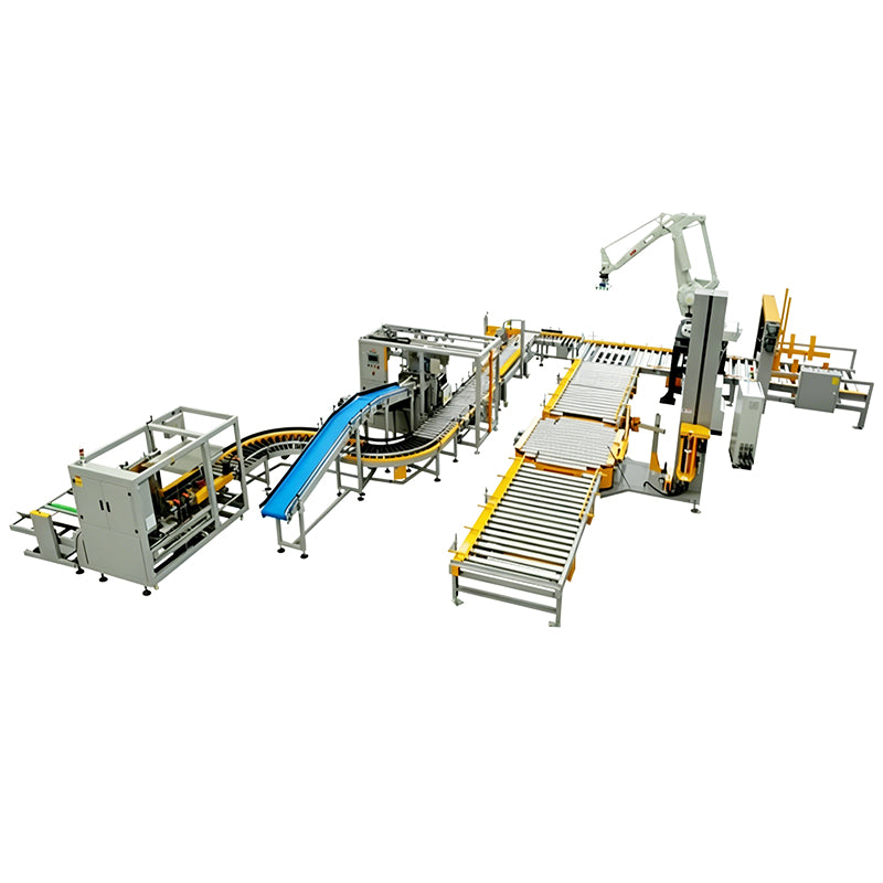 Full Automation: ZONESUN ZS-CSPM5 End-of-Line Packaging System Case Packing, Palletizing & Wrapping