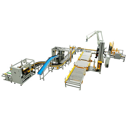 Full Automation: ZONESUN ZS-CSPM5 End-of-Line Packaging System Case Packing, Palletizing & Wrapping