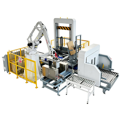 Smart Stacking: ZONESUN ZS-CSPM8 Corrugated Carton Robotic Palletizer & Sheet Placing System