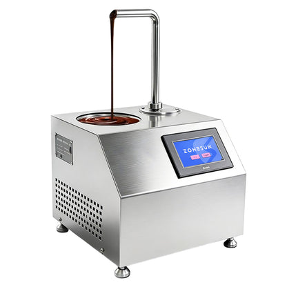 Sweet Toppings: ZONESUN ZS-DJ500 Commercial Chocolate Sauce Melting Tempering & Dispenser Machine