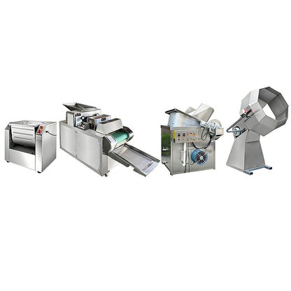 ZONESUN ZS-DSPL1 Fully Automatic Chin Chin & Dough Strip Production Line Mixing, Frying & Seasoning